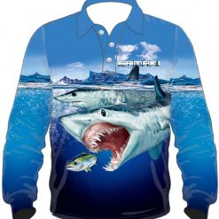 T-Shirts Samaki Shark Long Sleeve Fishing Shirt