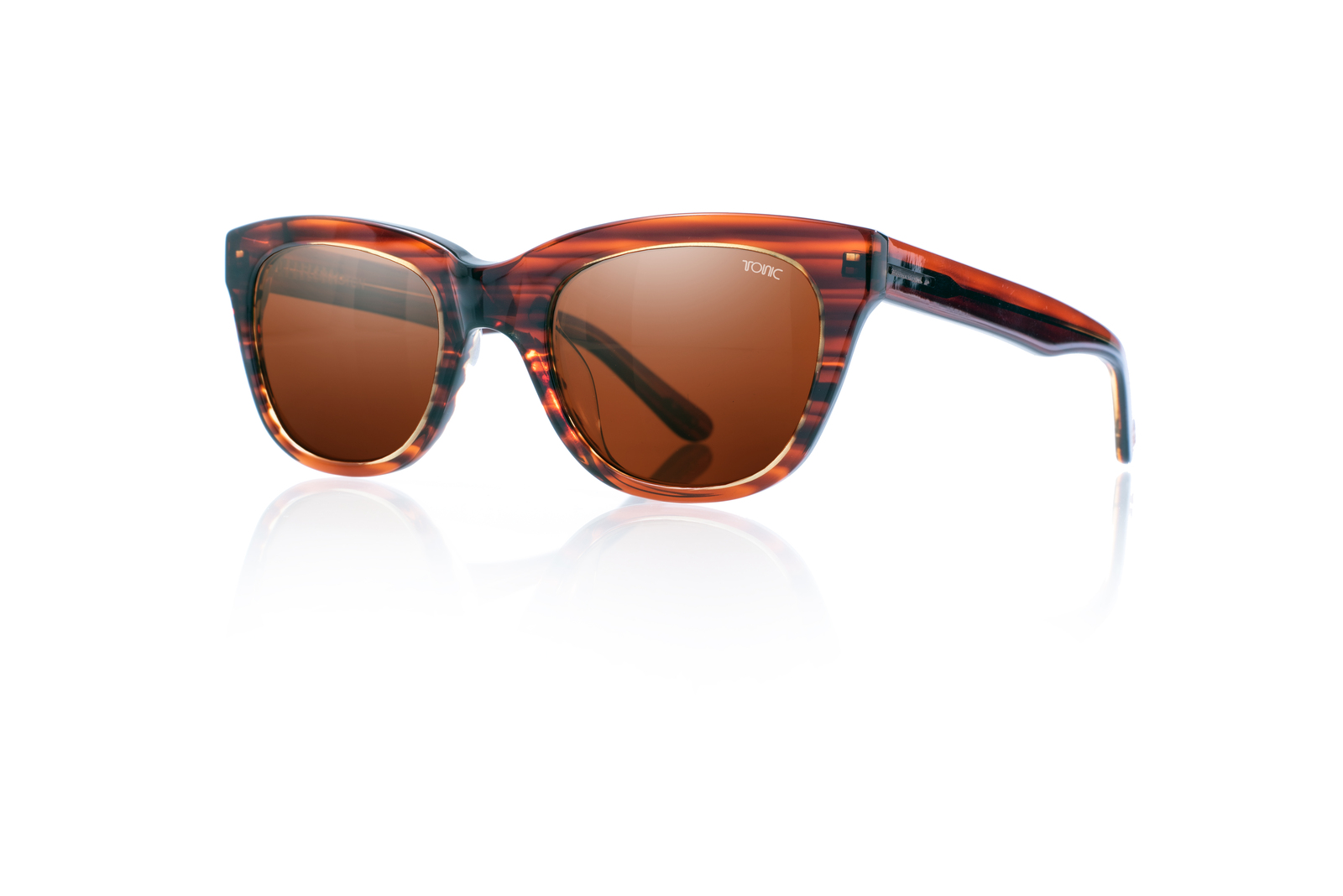 Tonic Eyeware Tonic Sunglasses Flemington Shiny Brn Glass Photochromic Copper G2 Slicelens