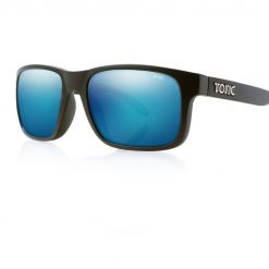 Tonic Eyeware Tonic Sunglasses Mo Matt Blk Glass Mirror Blue G2 Slicelens