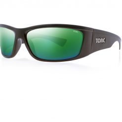 Tonic Eyeware Tonic Sunglasses Shimmer Matt Blk Glass Mirror Green G2 Slicelens