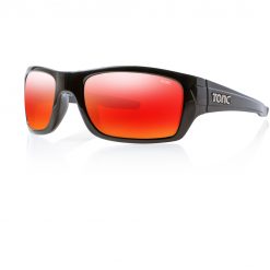 Tonic Eyeware Tonic Sunglasses Trakker Matt Blk Glass Mirror Red G2 Slicelens